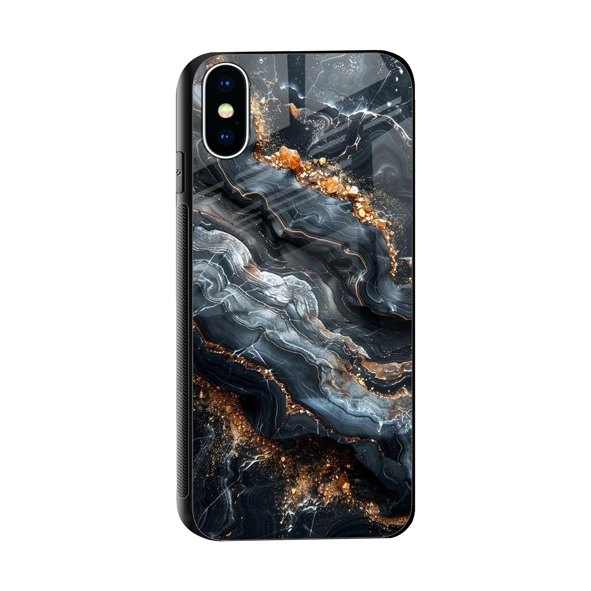 Arctic Stone sleek iphone x cover with tempered glass back and TPU edges