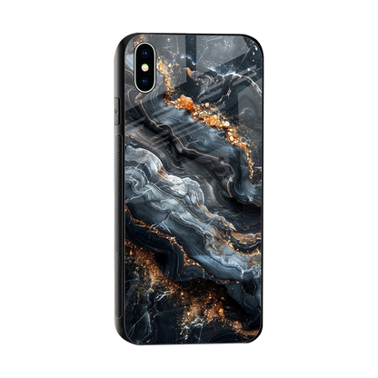 Arctic Stone sleek iphone xs max cover with tempered glass back and TPU edges