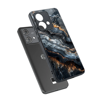 Arctic Stone sleek motorola edge 40 neo 5g cover with tempered glass back and TPU edges