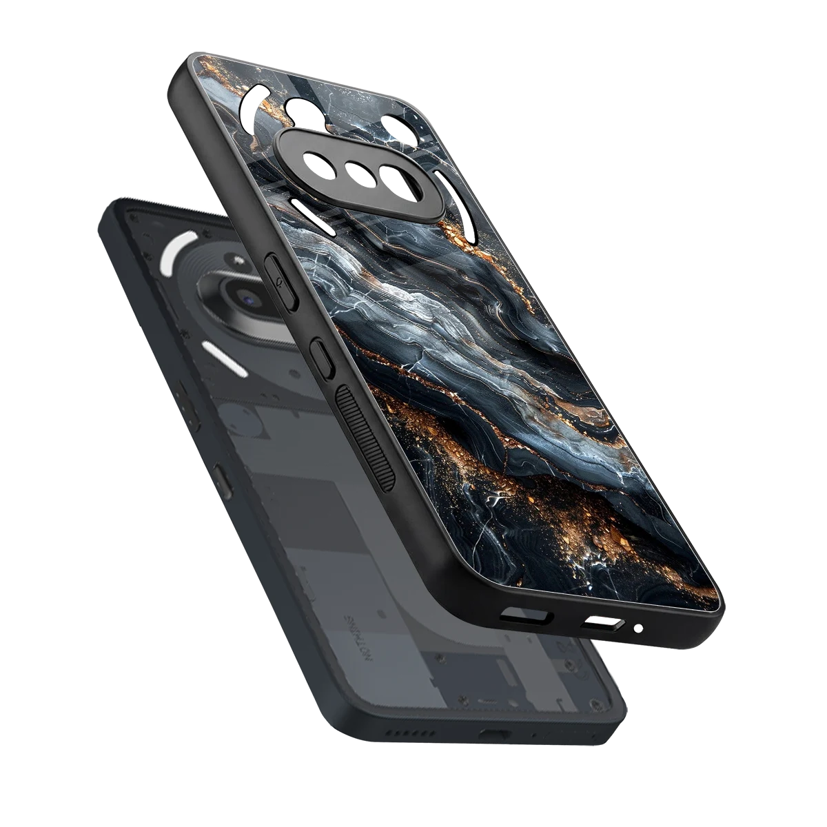 Arctic Stone sleek nothing phone 3a cover with tempered glass back and TPU edges