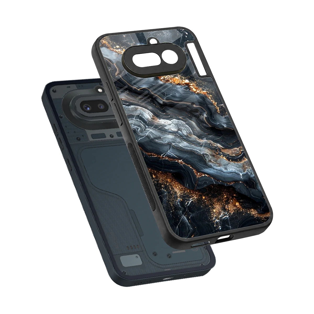 Arctic Stone sleek nothing phone 4a cover with tempered glass back and TPU edges