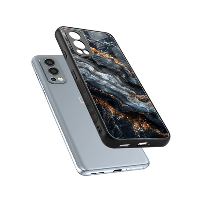 Arctic Stone sleek oneplus nord 2 cover with tempered glass back and TPU edges