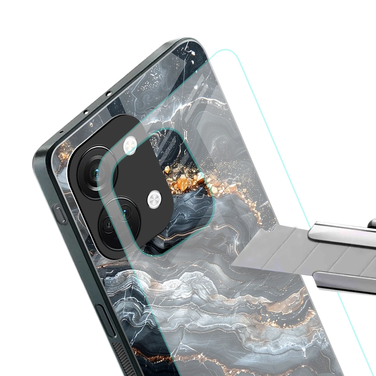 Arctic Stone stylish phone case for oneplus nord 3 | glossy glass and slim fit