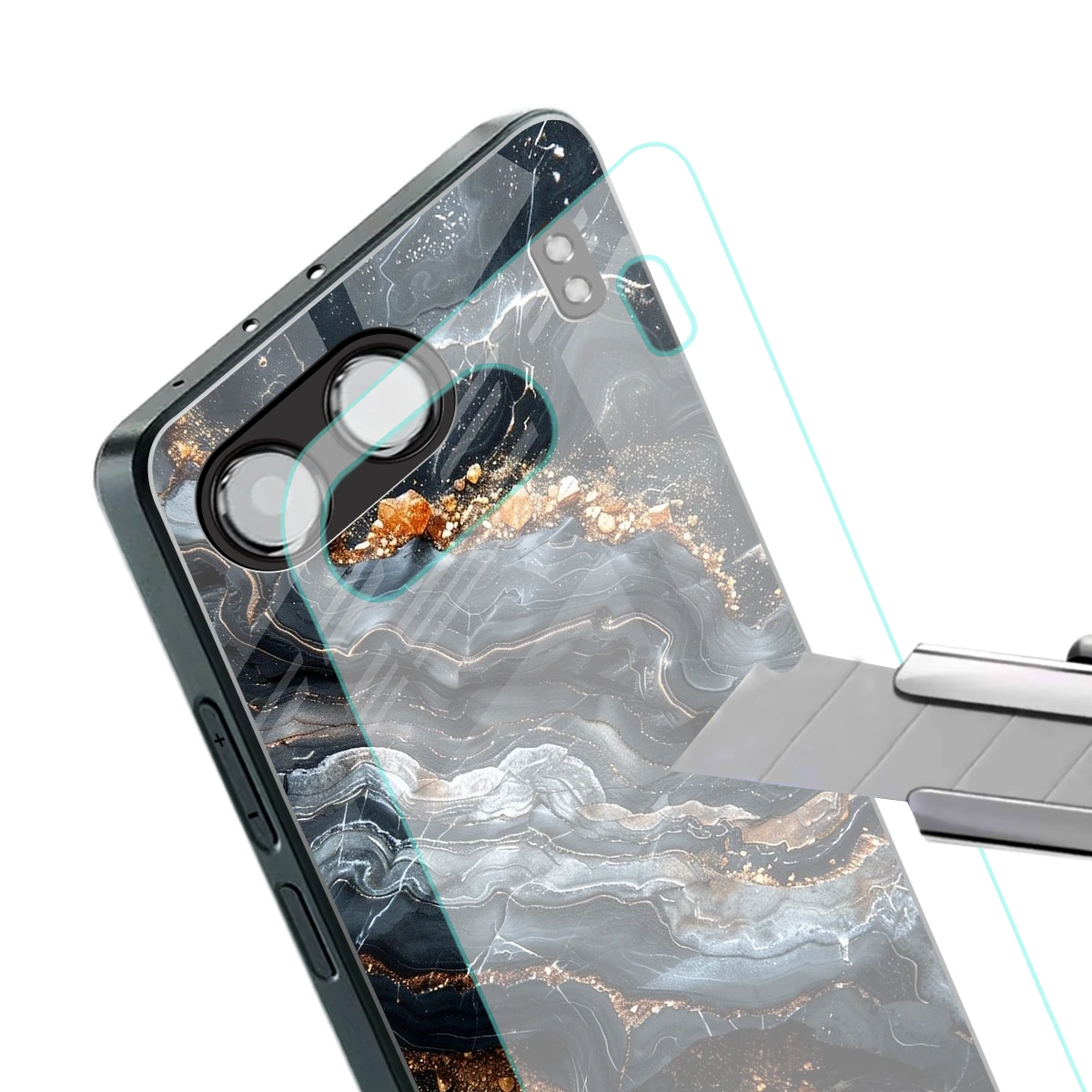 Arctic Stone stylish phone case for oneplus nord 4 | glossy glass and slim fit