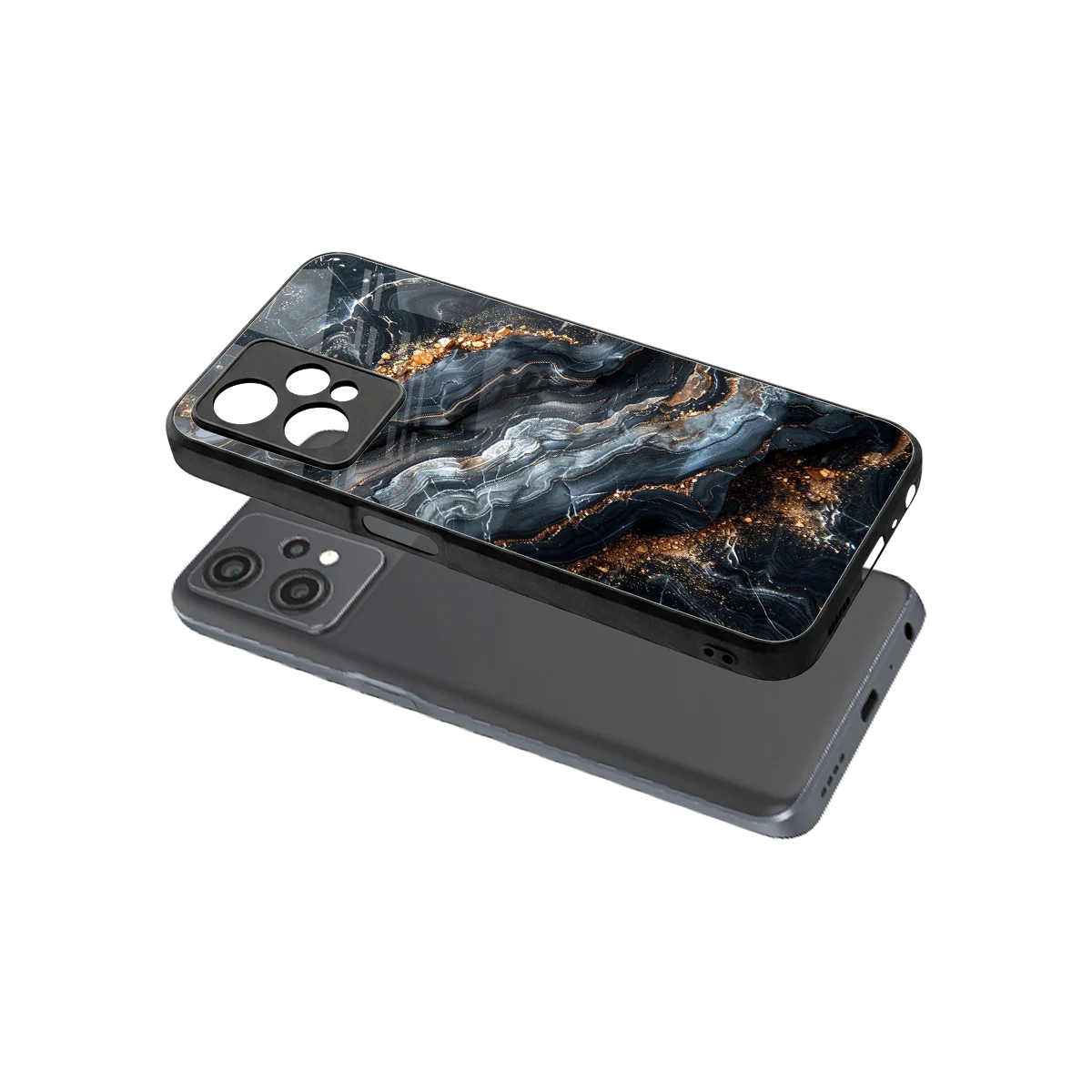 Arctic Stone sleek oneplus nord ce 2 lite cover with tempered glass back and TPU edges