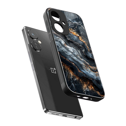 Arctic Stone sleek oneplus nord ce 3 cover with tempered glass back and TPU edges