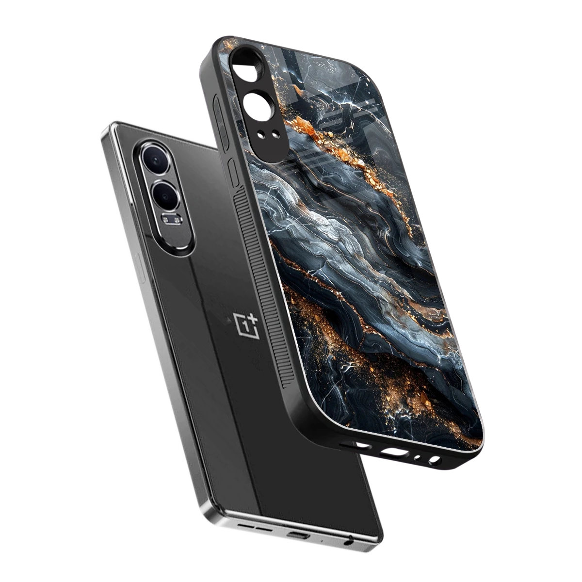 Arctic Stone sleek oneplus nord ce 4 lite cover with tempered glass back and TPU edges