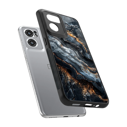 Arctic Stone sleek oneplus nord ce 2 cover with tempered glass back and TPU edges