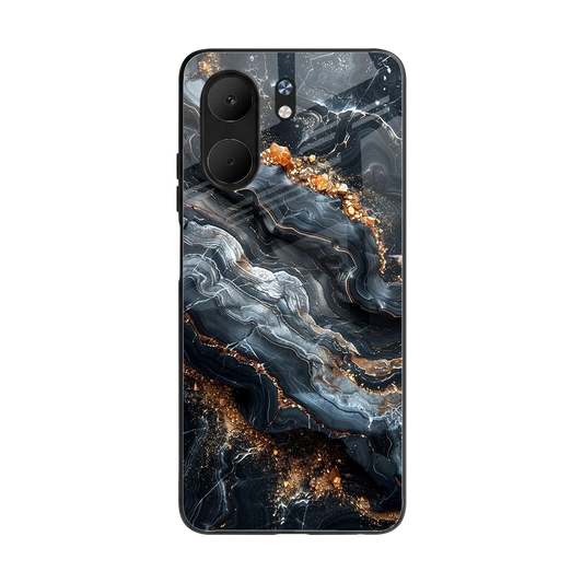 Arctic Stone back phone cover | glass case for oppo a5x 5g