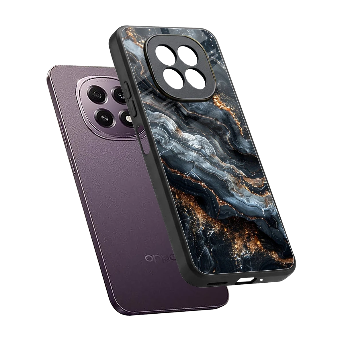 Arctic Stone sleek oppo f29 5g cover with tempered glass back and TPU edges