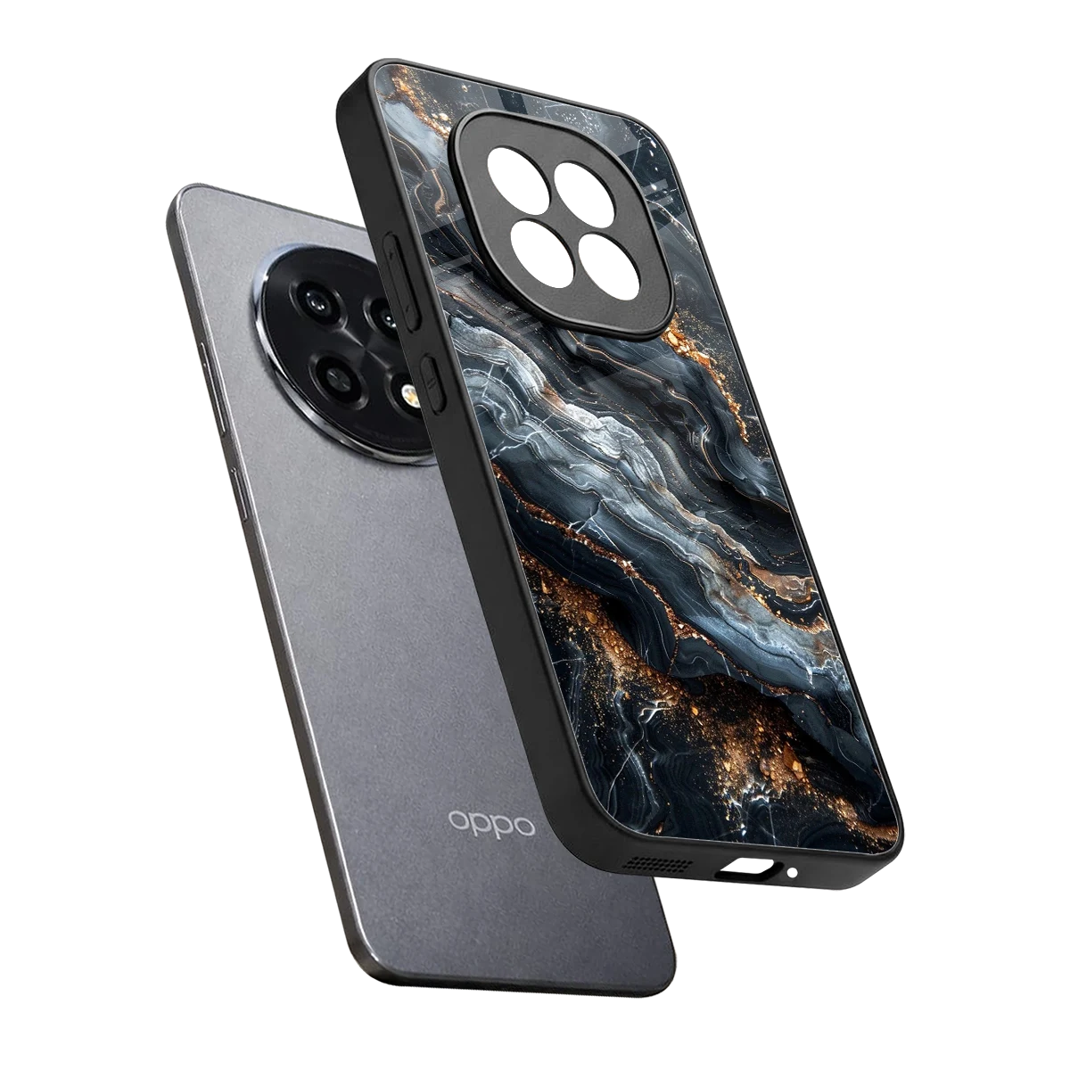 Arctic Stone sleek oppo f29 pro 5g cover with tempered glass back and TPU edges