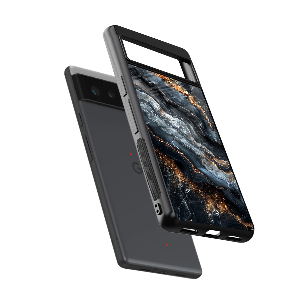 Arctic Stone sleek google pixel 6 cover with tempered glass back and TPU edges