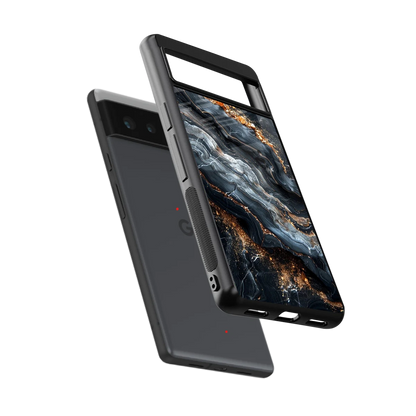 Arctic Stone sleek google pixel 6a cover with tempered glass back and TPU edges