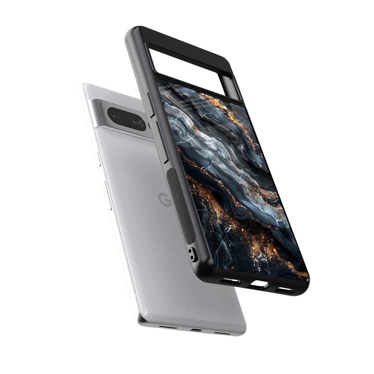 Arctic Stone sleek google pixel 7 pro cover with tempered glass back and TPU edges