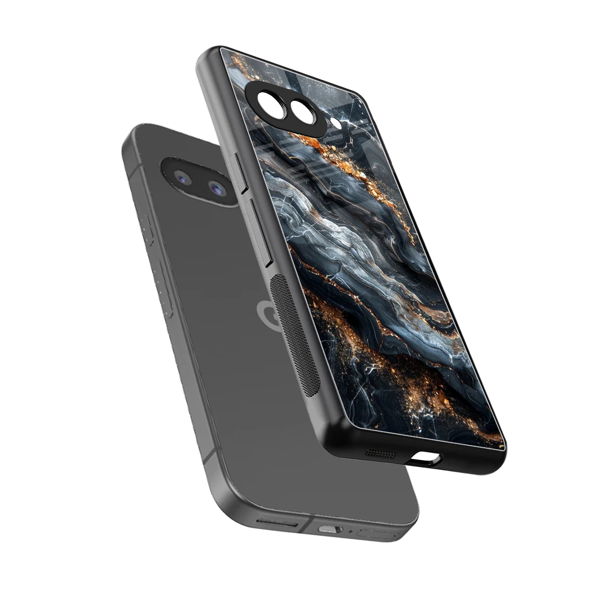 Arctic Stone sleek google pixel 10a cover with tempered glass back and TPU edges