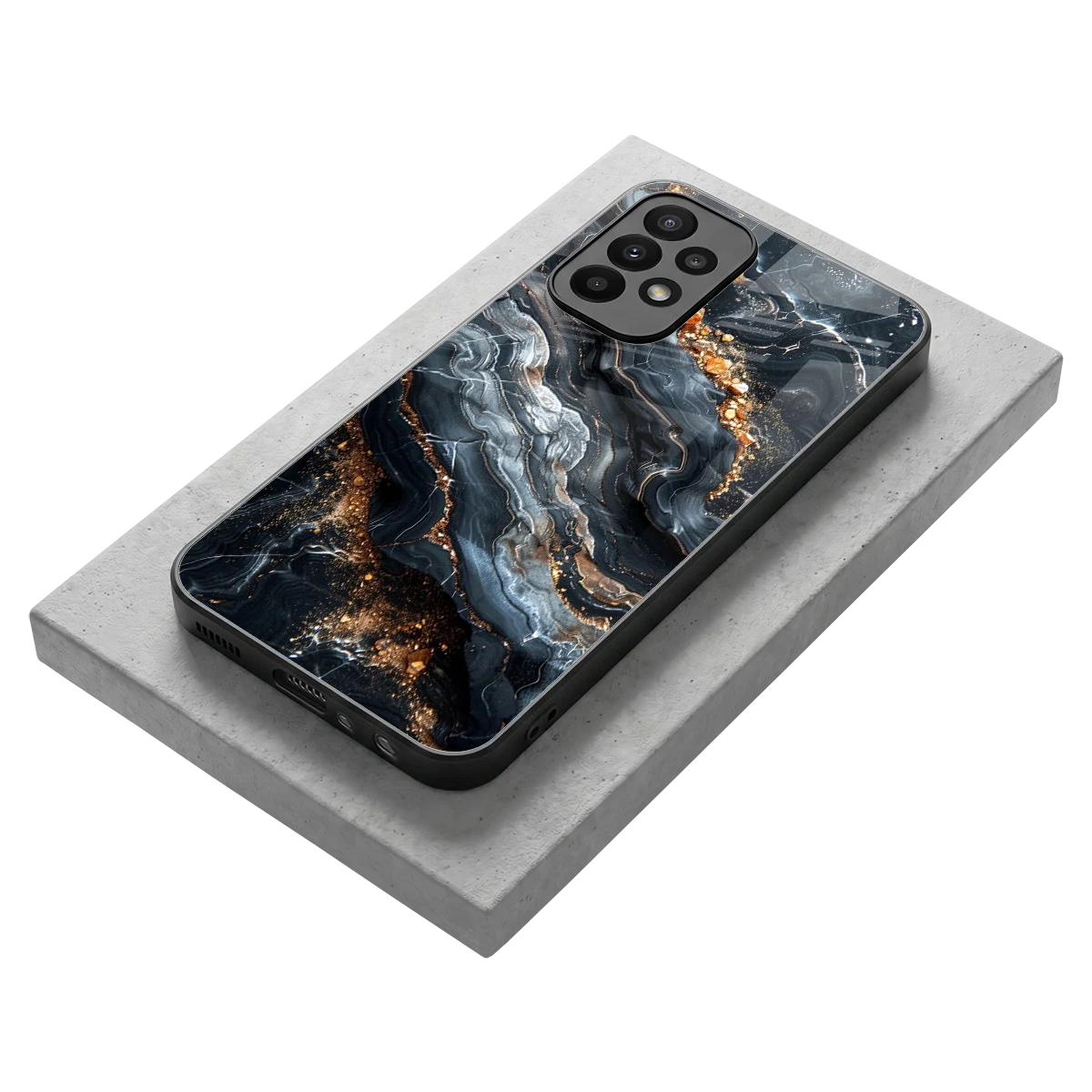 Arctic Stone stylish phone case for samsung galaxy a23 | glossy glass and slim fit