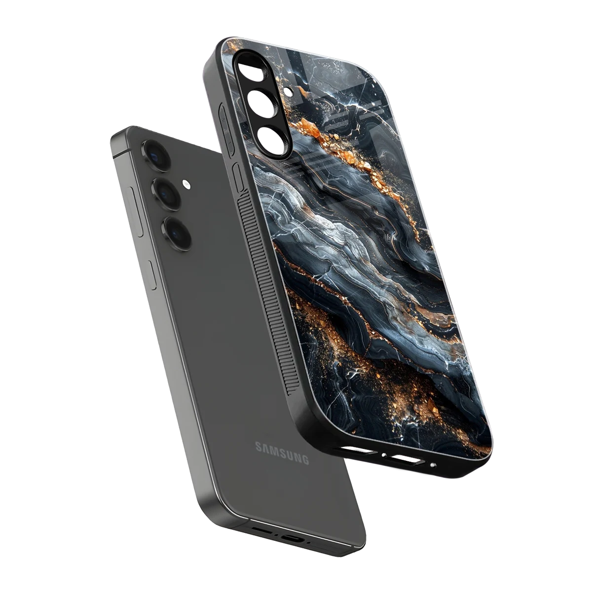 Arctic Stone sleek samsung galaxy a55 5g cover with tempered glass back and TPU edges