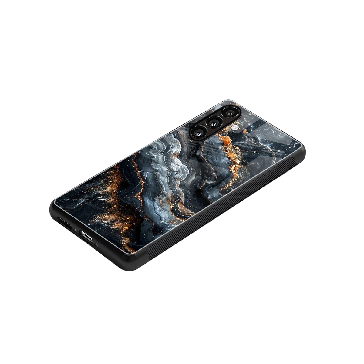 Arctic Stone stylish phone case for samsung galaxy a55 5g | glossy glass and slim fit