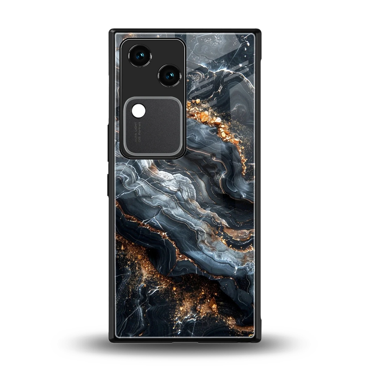 Arctic Stone back phone cover | glass case for vivo v30