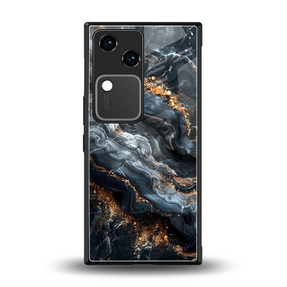 Arctic Stone back phone cover | glass case for vivo v30
