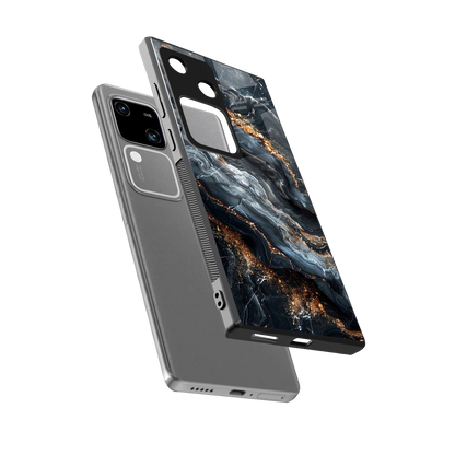 Arctic Stone sleek vivo v30 cover with tempered glass back and TPU edges