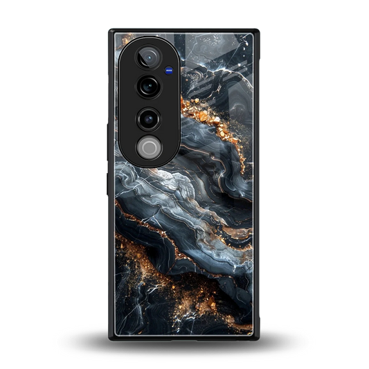 Arctic Stone back phone cover | glass case for vivo v40 pro