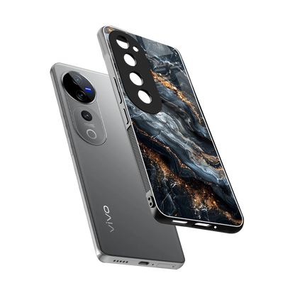 Arctic Stone sleek vivo v40 pro cover with tempered glass back and TPU edges