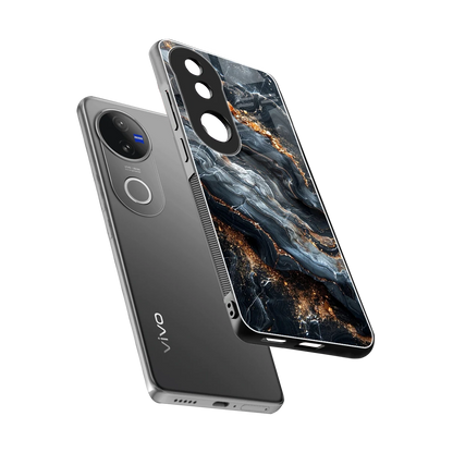 Arctic Stone sleek vivo v50 cover with tempered glass back and TPU edges