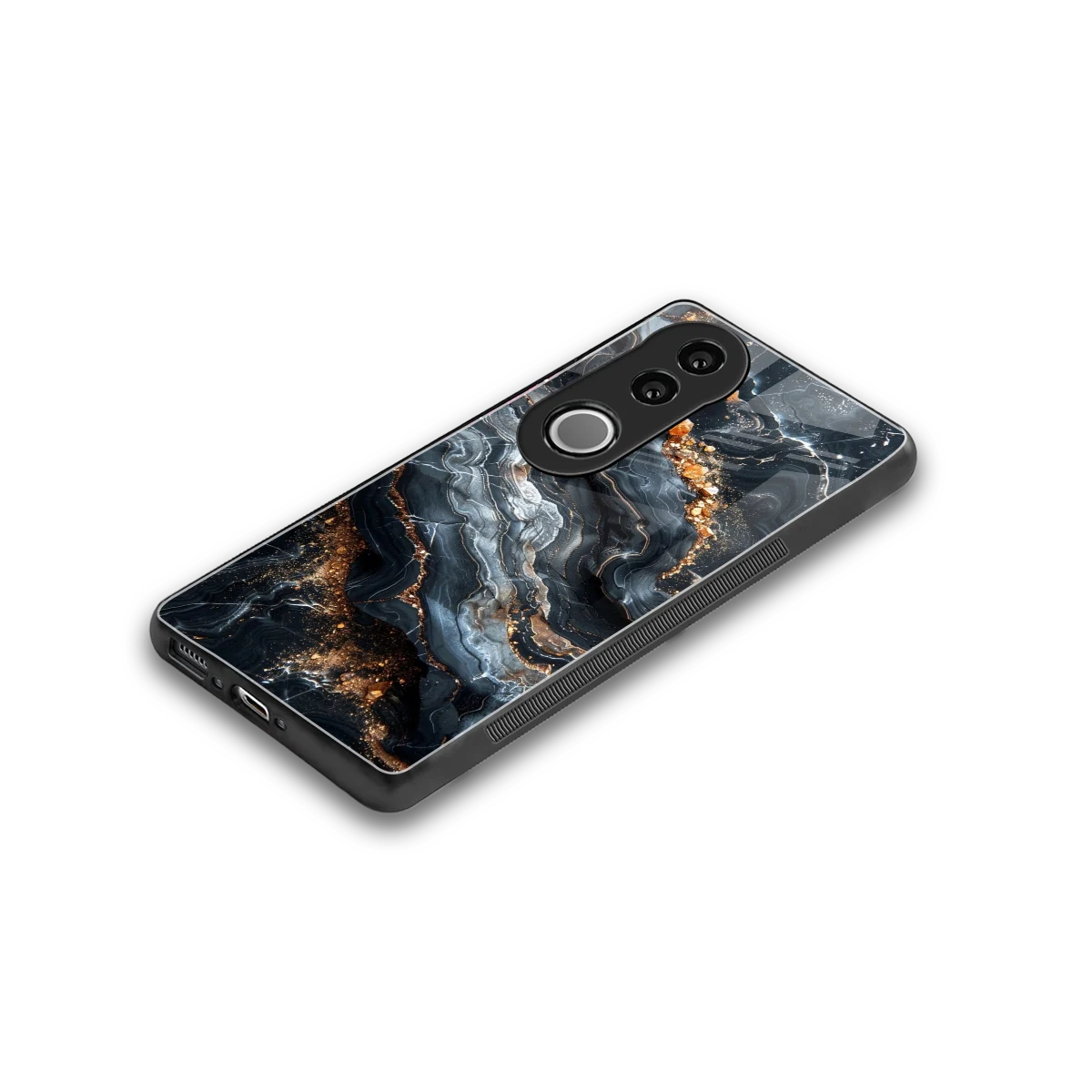 Arctic Stone stylish phone case for vivo v50 | glossy glass and slim fit