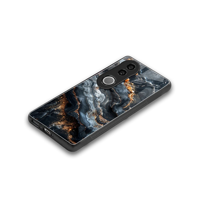 Arctic Stone stylish phone case for vivo v50 | glossy glass and slim fit