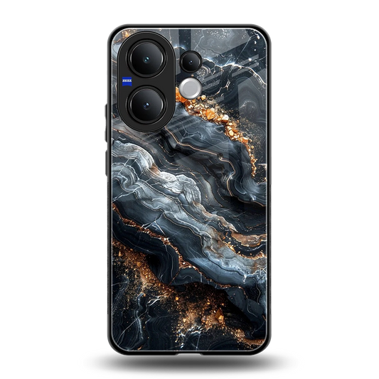 Arctic Stone back phone cover | glass case for vivo v60