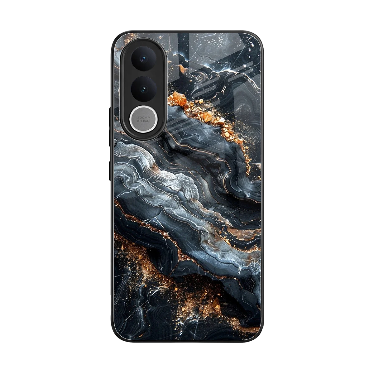 Arctic Stone back phone cover | glass case for vivo v70 fe