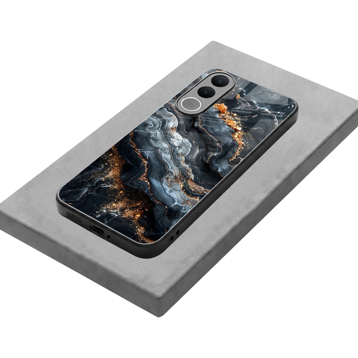 Arctic Stone stylish phone case for vivo v70 fe | glossy glass and slim fit