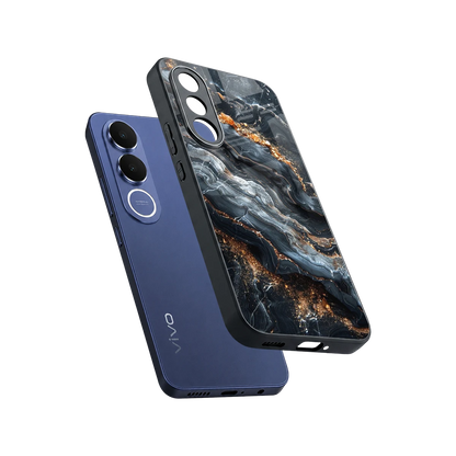 Arctic Stone sleek vivo v70 fe cover with tempered glass back and TPU edges