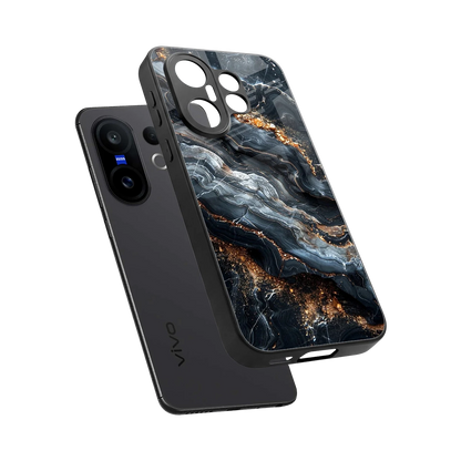 Arctic Stone sleek vivo x200 fe cover with tempered glass back and TPU edges