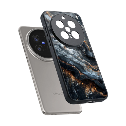 Arctic Stone sleek vivo x200 pro cover with tempered glass back and TPU edges