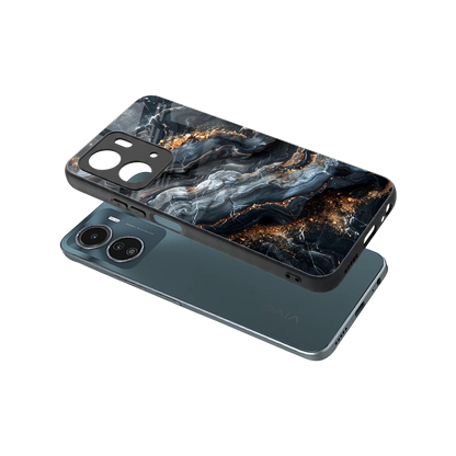 Arctic Stone sleek vivo y16 cover with tempered glass back and TPU edges