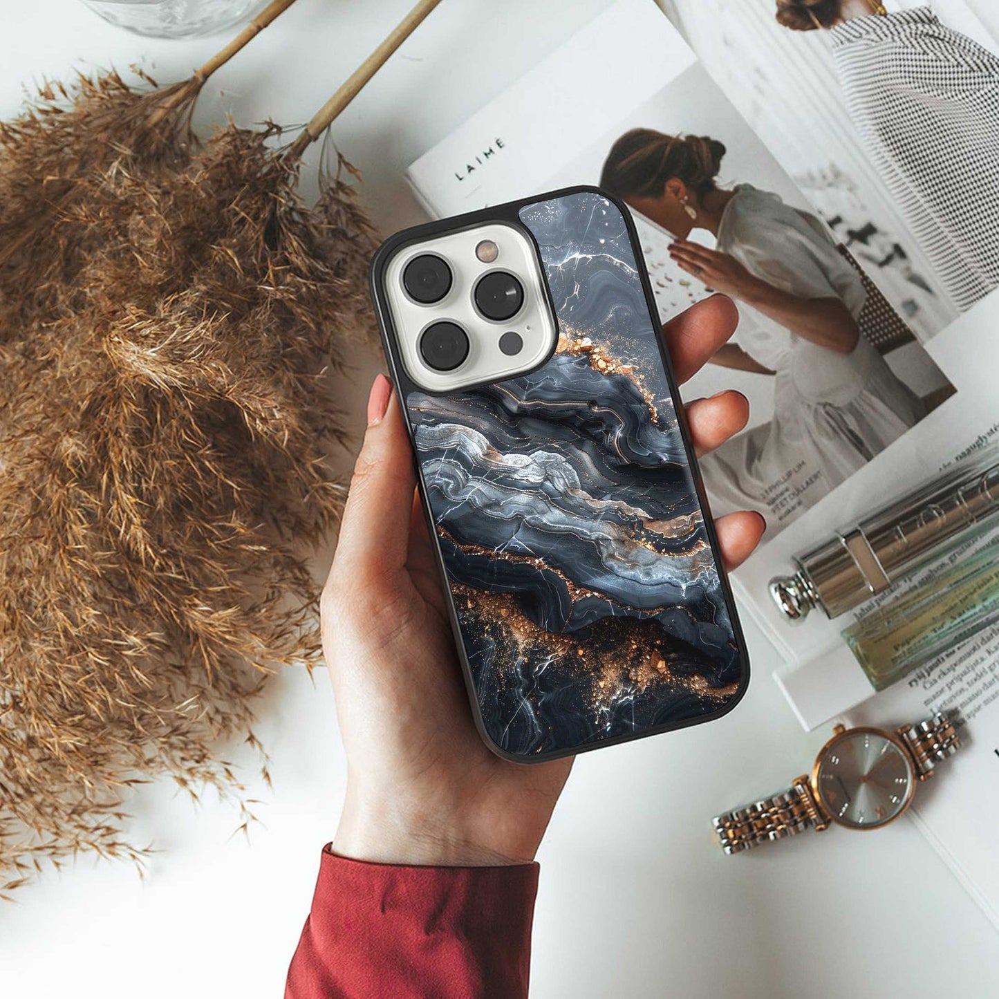 Arctic Stone Phone Case for Iphone 16 | Glass Case