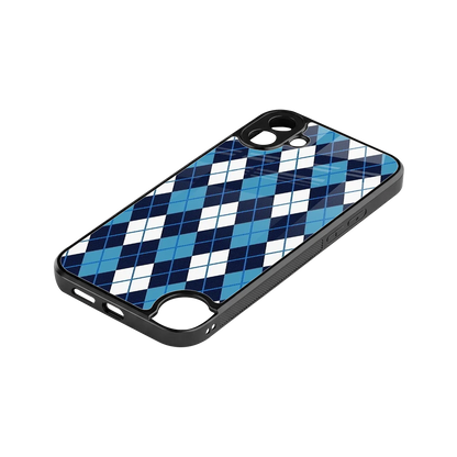 Argyle Blue stylish phone case for cmf nothing phone 1 | glossy glass and slim fit