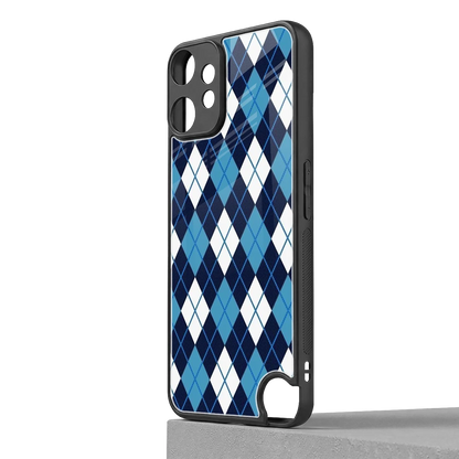 Argyle Blue cmf nothing phone 2 pro mobile cover | shockproof glass phone case