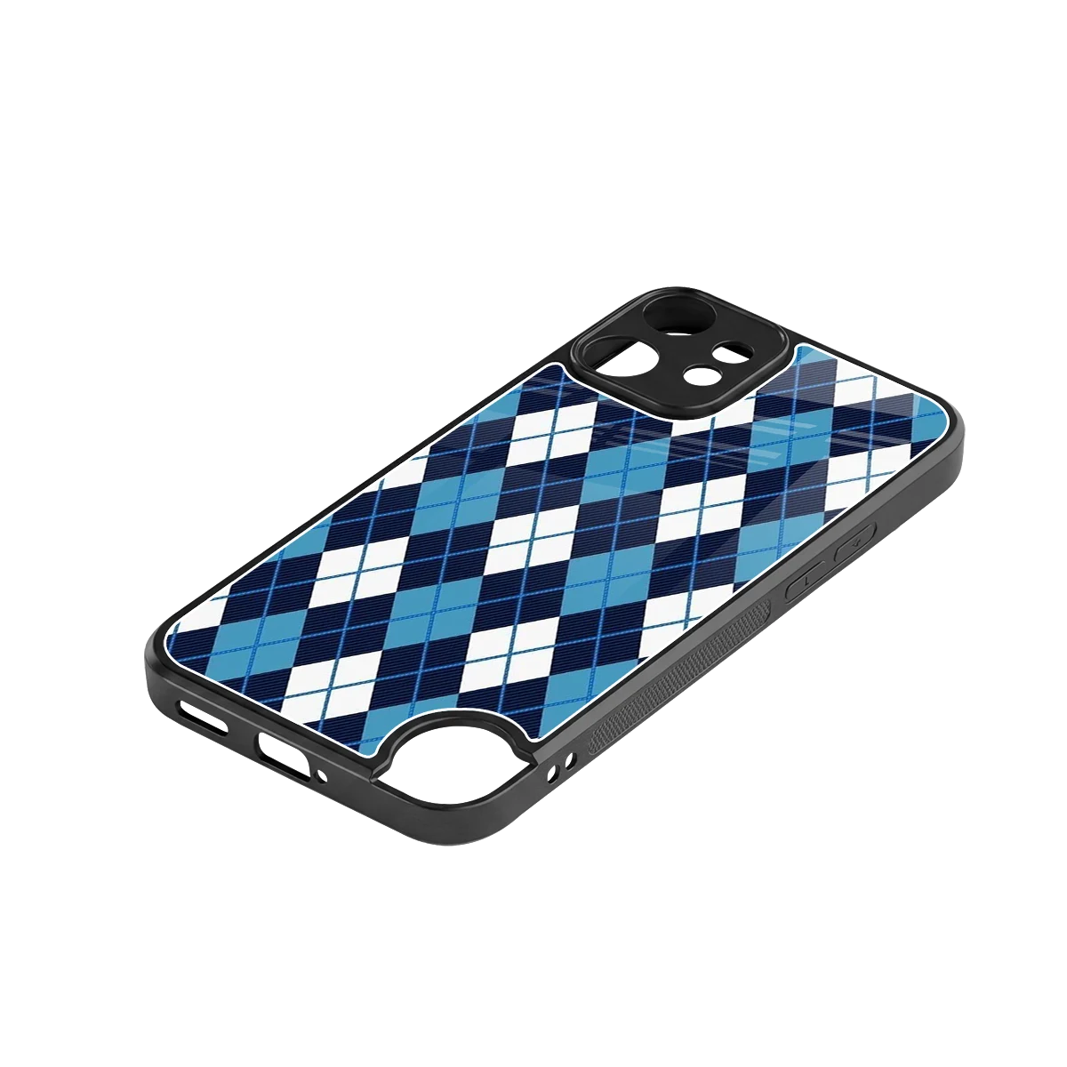 Argyle Blue stylish phone case for cmf nothing phone 2 pro | glossy glass and slim fit