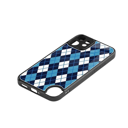 Argyle Blue stylish phone case for cmf nothing phone 2 pro | glossy glass and slim fit