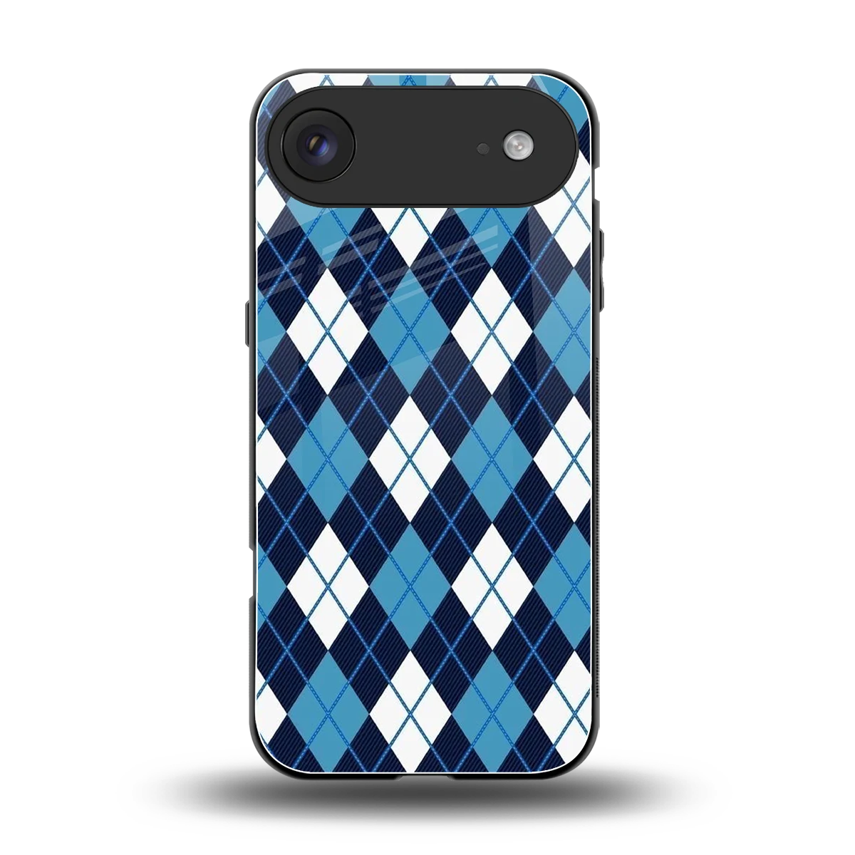 Argyle Blue back phone cover | glass case for iphone air