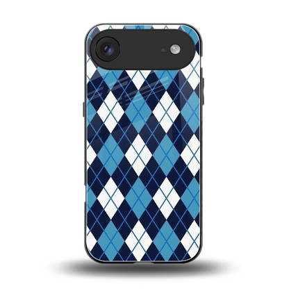 Argyle Blue back phone cover | glass case for iphone air