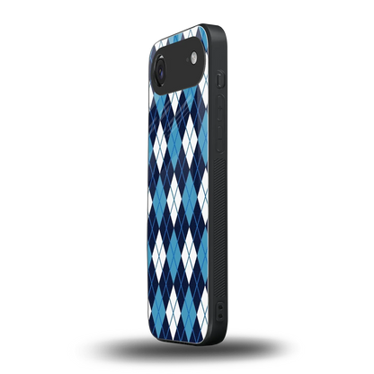 Argyle Blue iphone air mobile cover | shockproof glass phone case