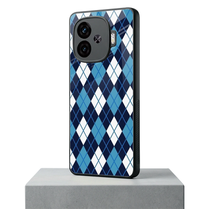 Argyle Blue iqoo neo 10r 5g mobile cover | shockproof glass phone case