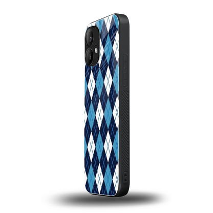 Argyle Blue nothing phone 2 mobile cover | shockproof glass phone case