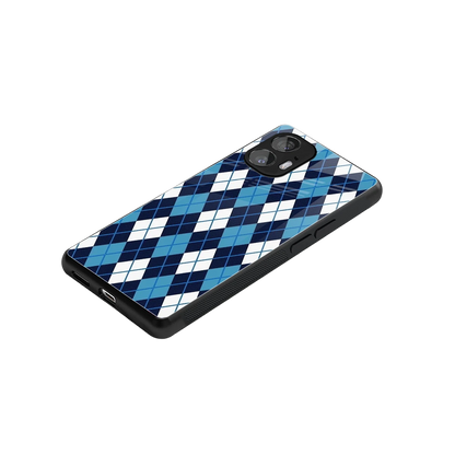 Argyle Blue stylish phone case for nothing phone 2 | glossy glass and slim fit