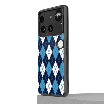 Argyle Blue nothing phone 3 mobile cover | shockproof glass phone case