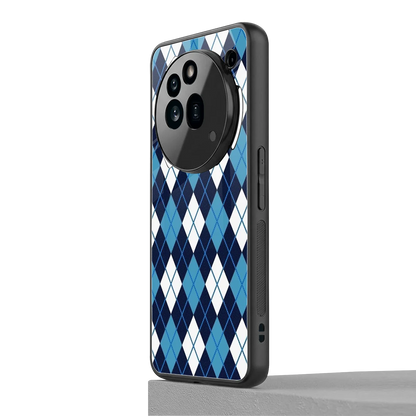 Argyle Blue nothing phone 3a pro mobile cover | shockproof glass phone case
